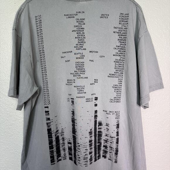 Nine Inch Nails Peel It Back Tour Shirt Mens XL 2025 Concert Merch Graphic Tee - Picture 7 of 12